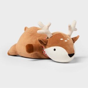 Holiday Deer Weighted Plush Kids' Sensory-Friendly Throw Pillow - Pillowfort™